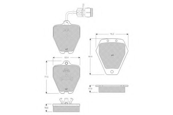 set placute frana,frana disc