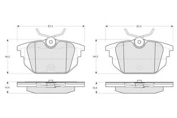 set placute frana,frana disc