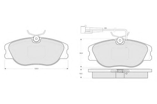 set placute frana,frana disc