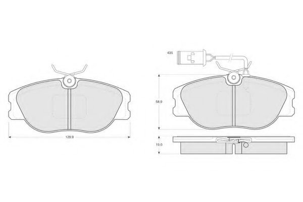 set placute frana,frana disc