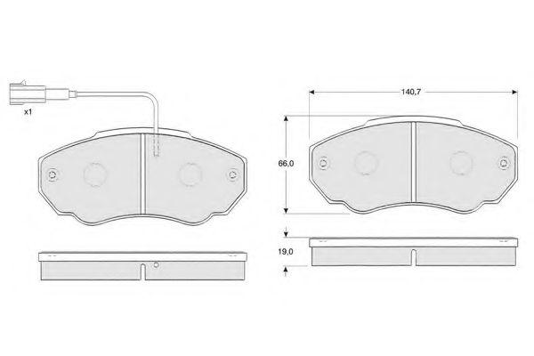 set placute frana,frana disc