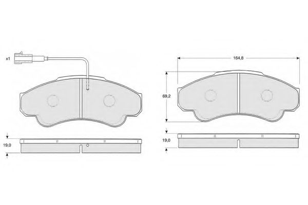 set placute frana,frana disc