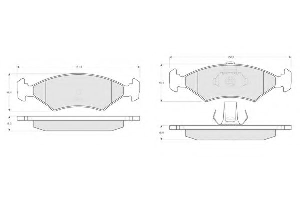 set placute frana,frana disc