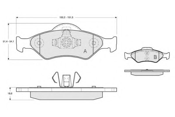 set placute frana,frana disc