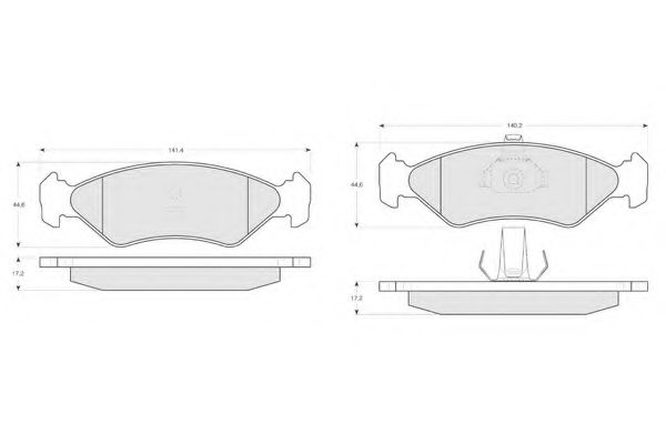 set placute frana,frana disc