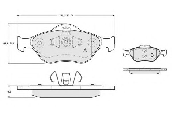 set placute frana,frana disc