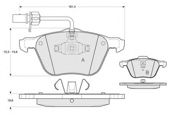 set placute frana,frana disc