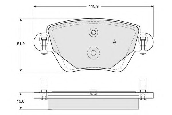 set placute frana,frana disc