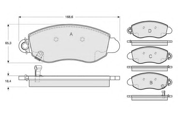 set placute frana,frana disc