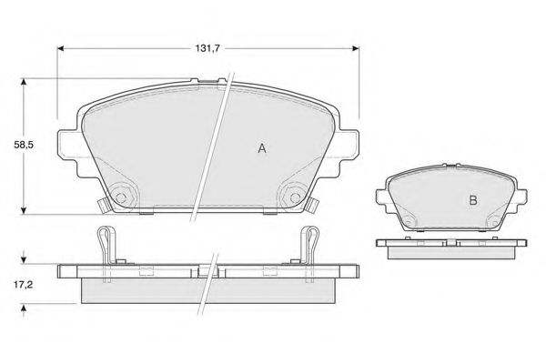 set placute frana,frana disc