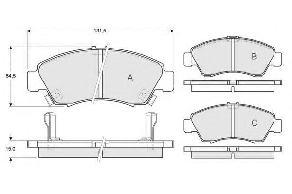 set placute frana,frana disc