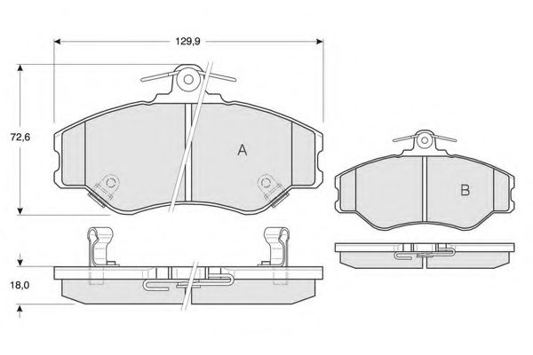 set placute frana,frana disc