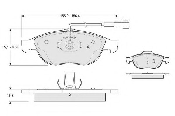 set placute frana,frana disc