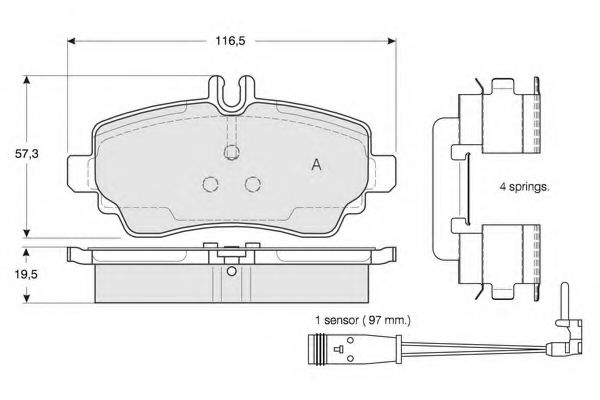 set placute frana,frana disc