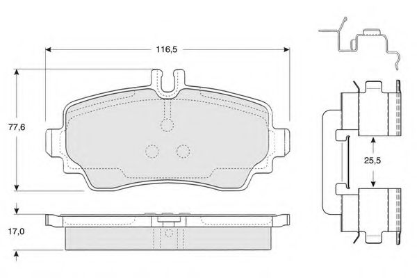 set placute frana,frana disc