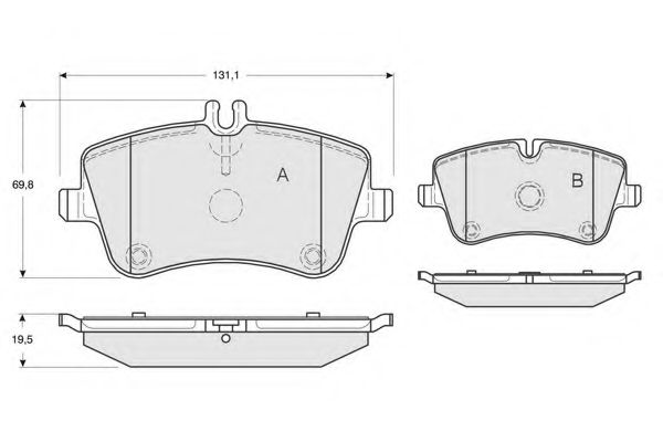 set placute frana,frana disc