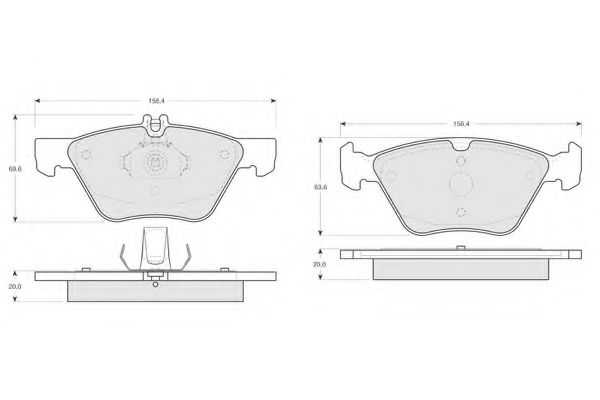 set placute frana,frana disc