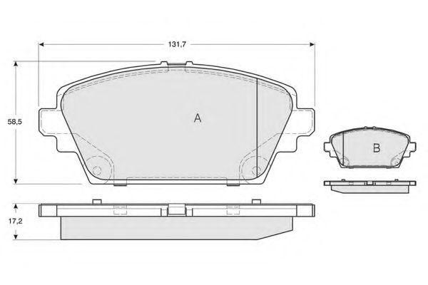 set placute frana,frana disc