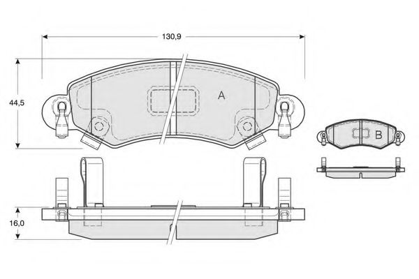 set placute frana,frana disc