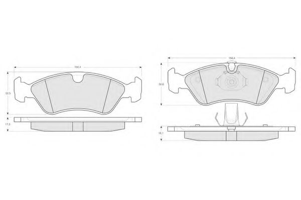 set placute frana,frana disc