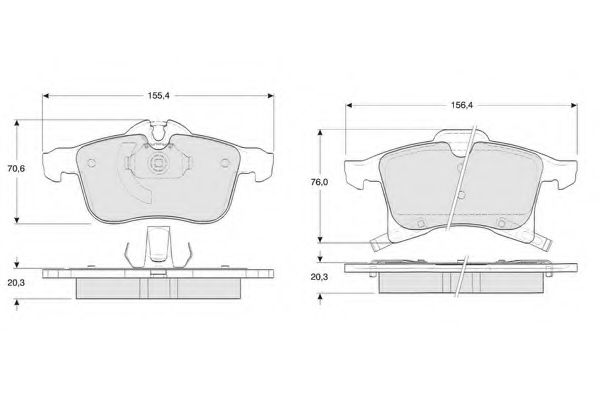 set placute frana,frana disc