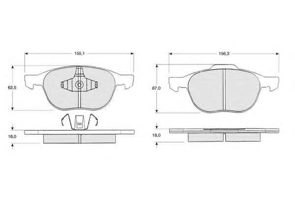 set placute frana,frana disc