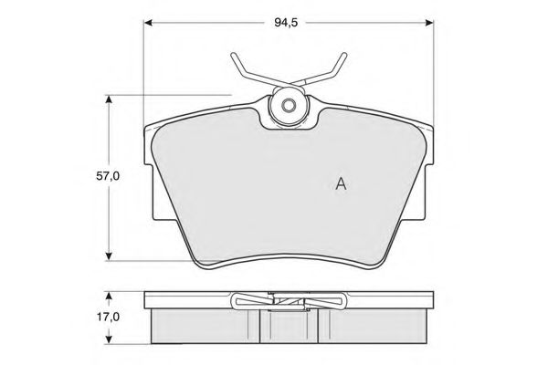 set placute frana,frana disc