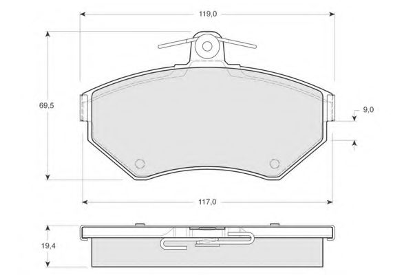 set placute frana,frana disc