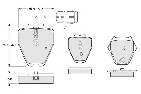 set placute frana,frana disc