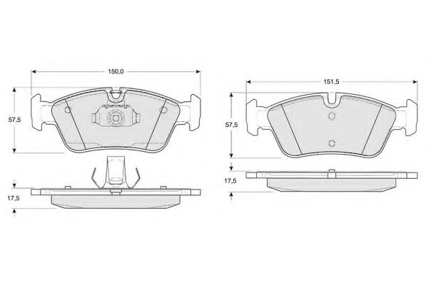 set placute frana,frana disc