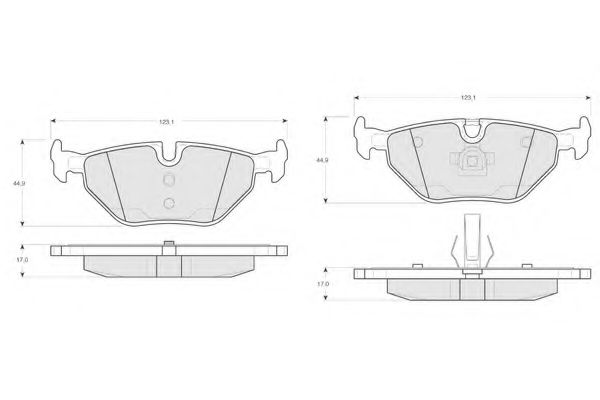 set placute frana,frana disc