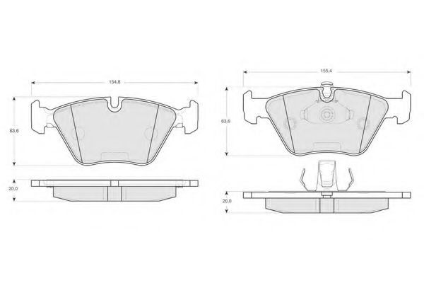 set placute frana,frana disc