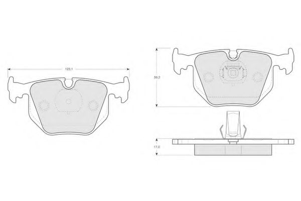 set placute frana,frana disc