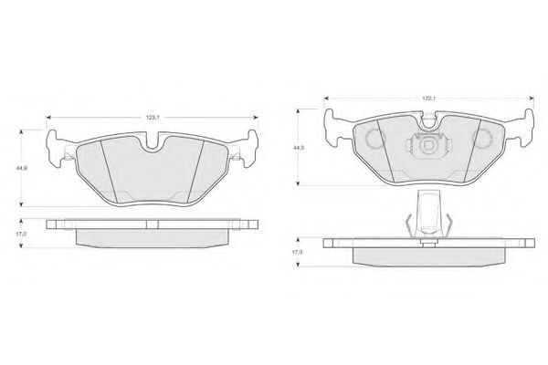 set placute frana,frana disc