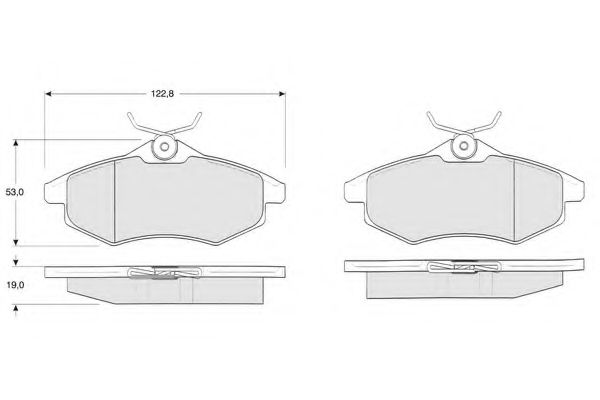 set placute frana,frana disc