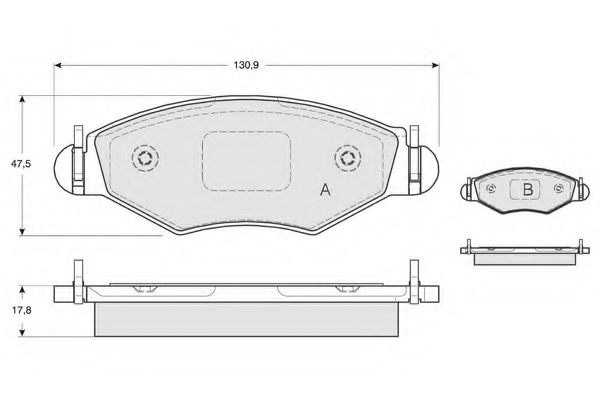 set placute frana,frana disc