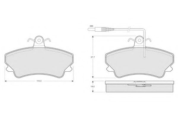 set placute frana,frana disc