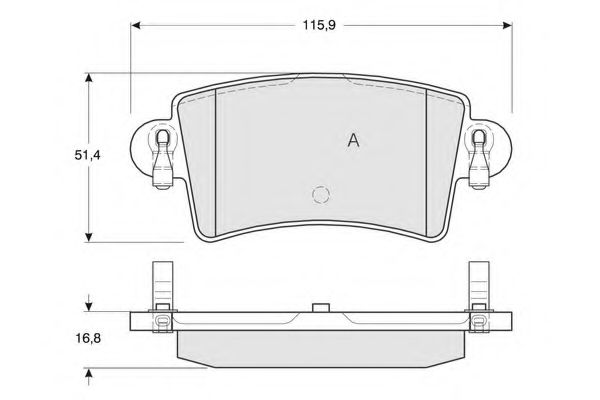 set placute frana,frana disc