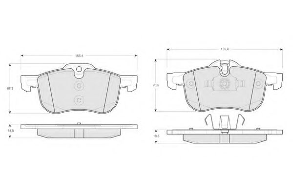 set placute frana,frana disc