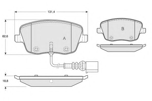 set placute frana,frana disc