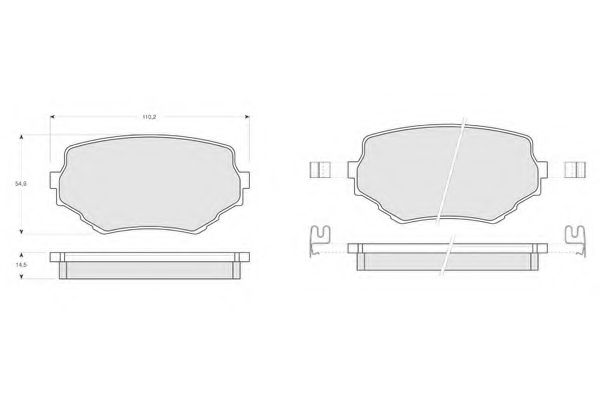 set placute frana,frana disc