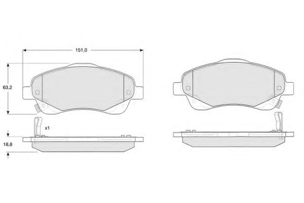 set placute frana,frana disc