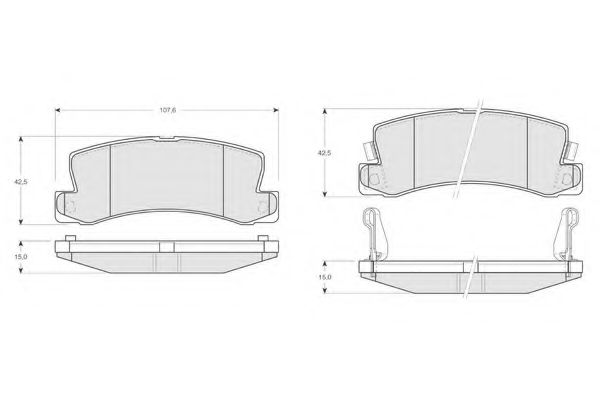 set placute frana,frana disc