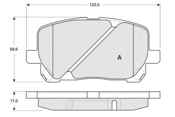 set placute frana,frana disc