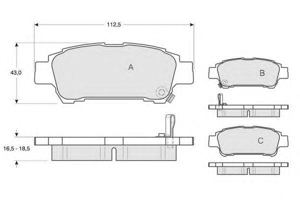 set placute frana,frana disc