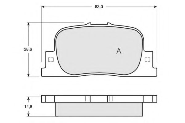 set placute frana,frana disc