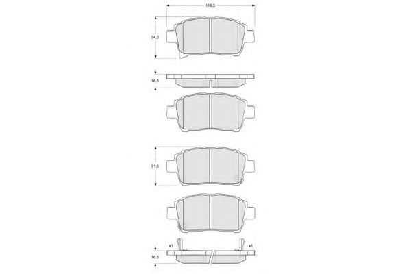 set placute frana,frana disc