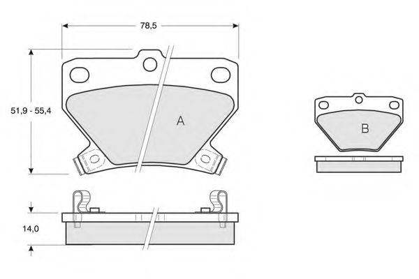 set placute frana,frana disc