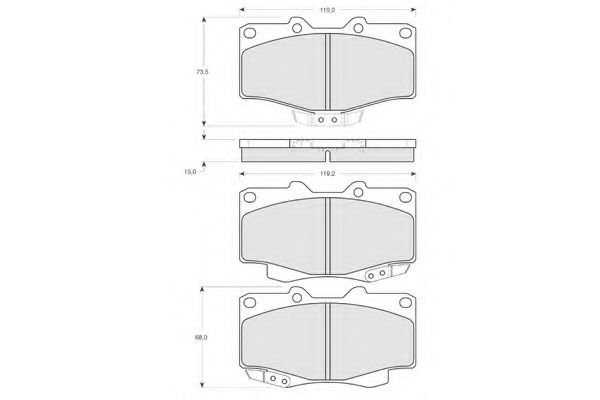 set placute frana,frana disc