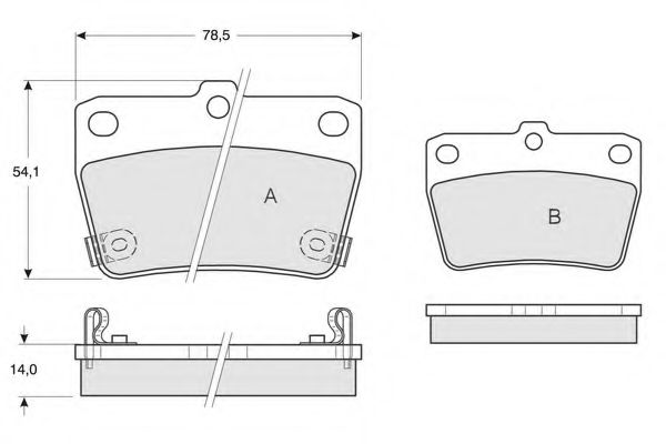 set placute frana,frana disc